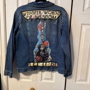 The Beatles Let it Be Upcycled Graphic T-Shirt & Denim Jacket - Size XL